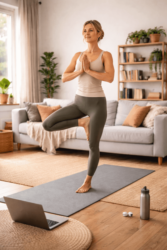 yoga desde casa arbol